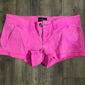 AE hot pink trouser shorts